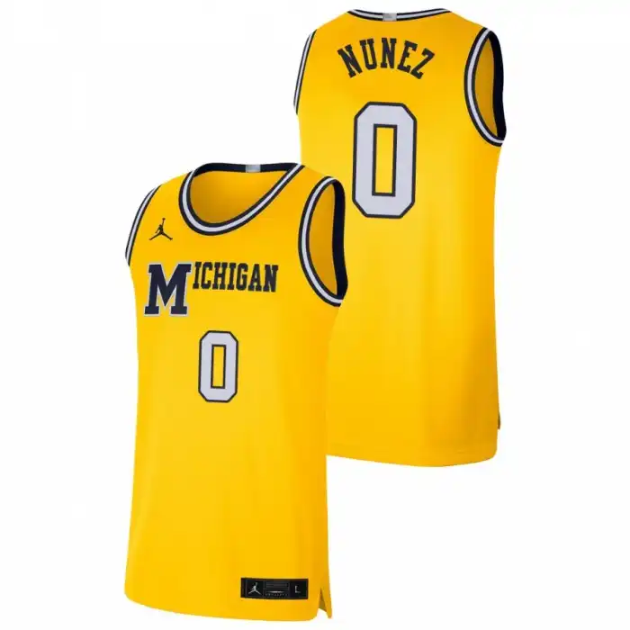 Michigan Wolverines Men's Adrien Nunez #0 Retro Maize Limited College Basketball Jersey 2415NFQE5