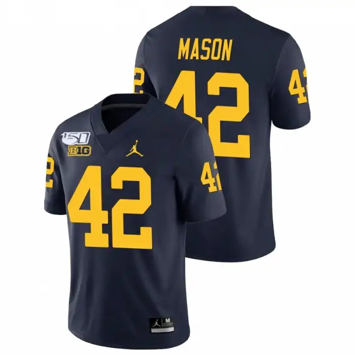 Michigan Wolverines Men's Ben Mason #42 Alumni Navy Game Player College Football Jersey 2415DXBV8