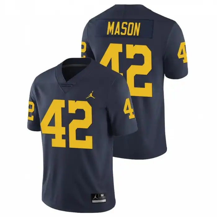 Michigan Wolverines Men's Ben Mason #42 Limited Navy College Football Jersey 2415SHHC7