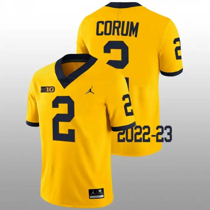 Michigan Wolverines Men's Blake Corum #2 Maize Limited 2022-23 College Football Jersey 2415WJCH6