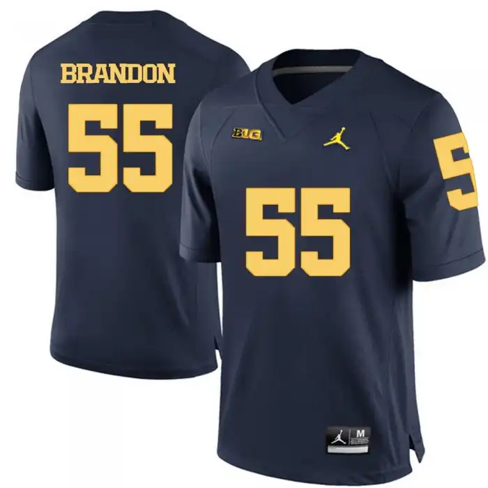 Michigan Wolverines Men's Brandon Graham #55 Blue Navy College Football Jersey 2415IWIC5