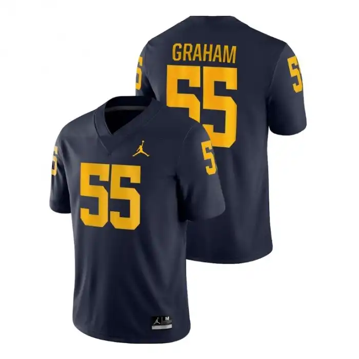 Michigan Wolverines Men's Brandon Graham #55 Game Navy College Football Jersey 2415UQLT1