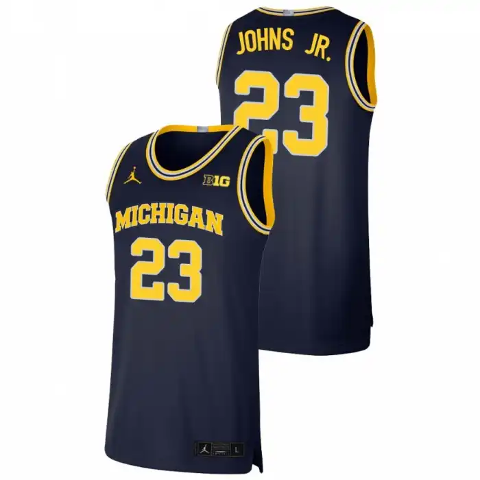 Michigan Wolverines Men's Brandon Johns Jr. #23 Limited Navy College Basketball Jersey 2415EPFB3