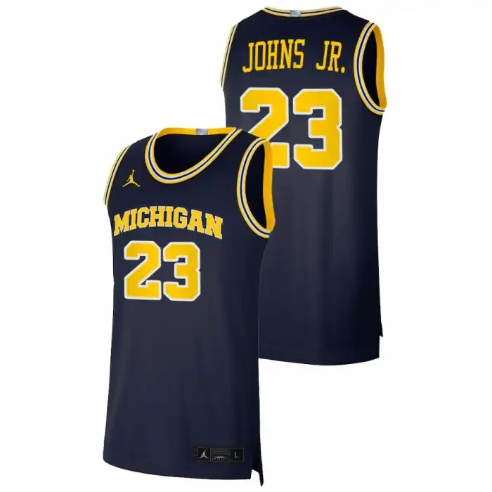 Michigan Wolverines Men's Brandon Johns Jr. #23 Navy 2021 Swingman Dri-FIT College Basketball Jersey 2415PWVT1