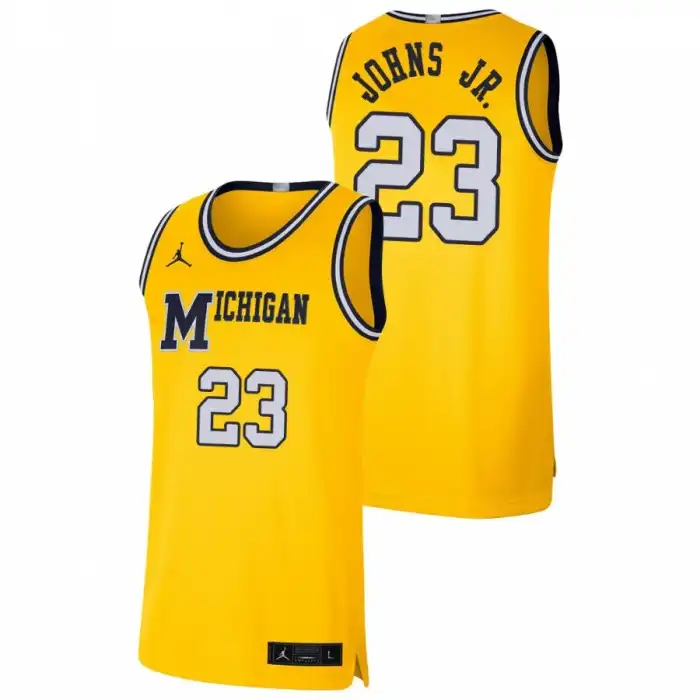 Michigan Wolverines Men's Brandon Johns Jr. #23 Retro Maize Limited College Basketball Jersey 2415PWIM0