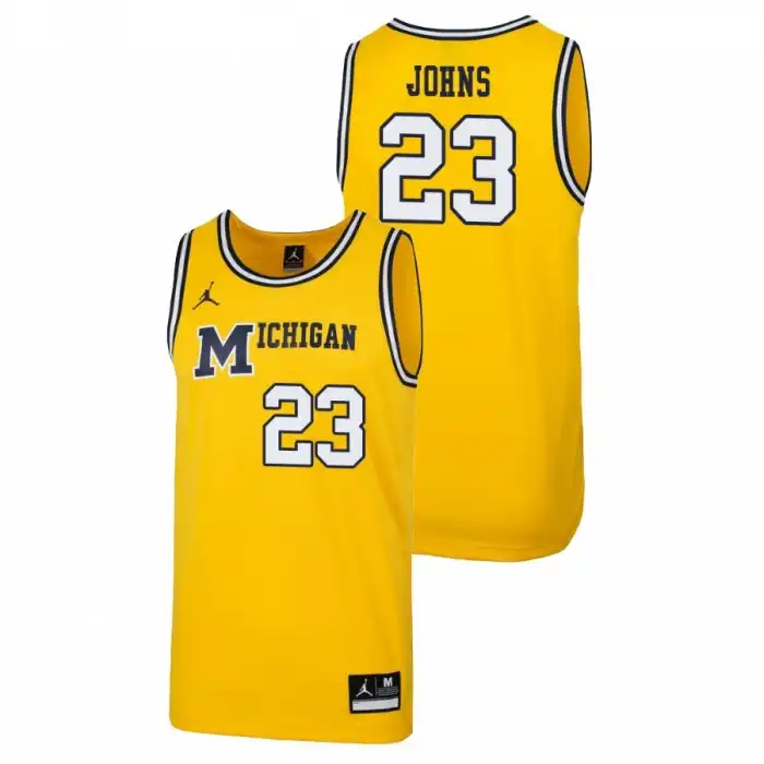 Michigan Wolverines Men's Brandon Johns Jr. #23 Throwback 1989 Replica Maize College Basketball Jersey 2415TOCC8