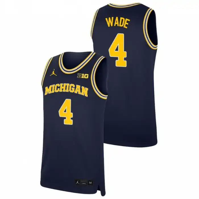 Michigan Wolverines Men's Brandon Wade #23 Replica Navy College Basketball Jersey 2415ITAS1