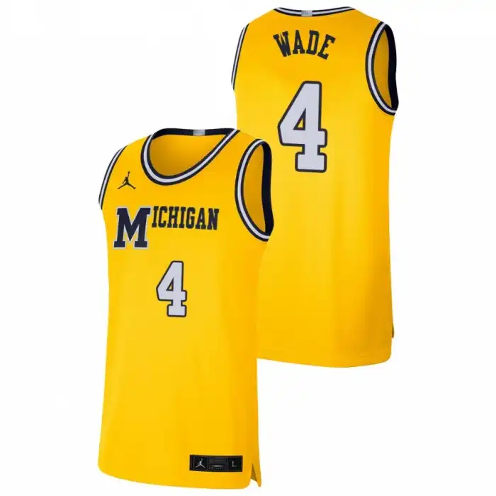 Michigan Wolverines Men's Brandon Wade #4 Retro Maize Limited College Basketball Jersey 2415CJPW8