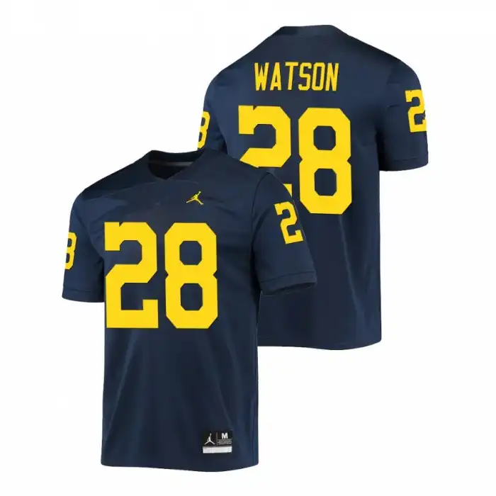 Michigan Wolverines Men's Brandon Watson #28 Game Navy College Football Jersey 2415WZNT1