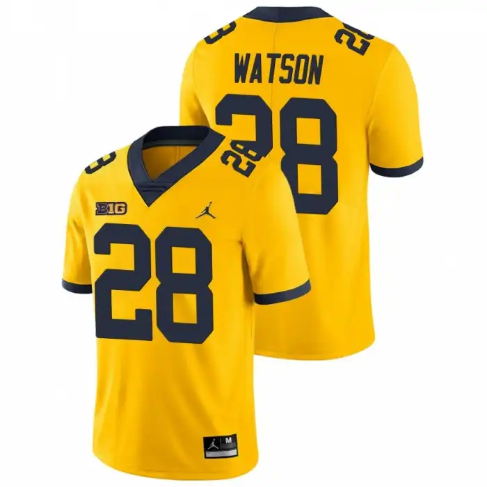 Michigan Wolverines Men's Brandon Watson #28 Game Yellow College Football Jersey 2415QSTP8