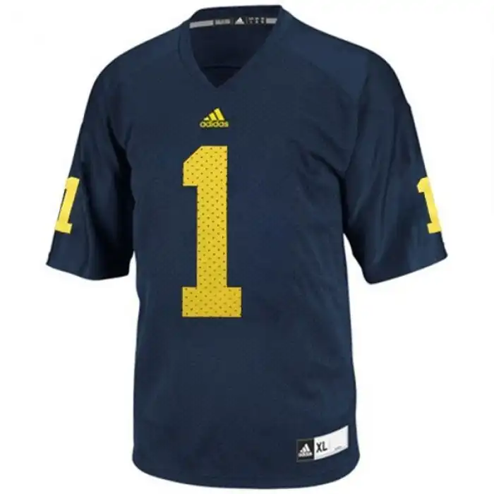 Michigan Wolverines Men's Braylon Edwards #1 Blue College Football Jersey 2415FLND1