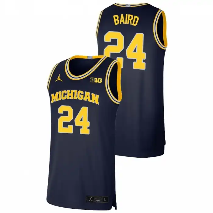 Michigan Wolverines Men's C.J. Baird #24 Limited Navy College Basketball Jersey 2415RBRO2