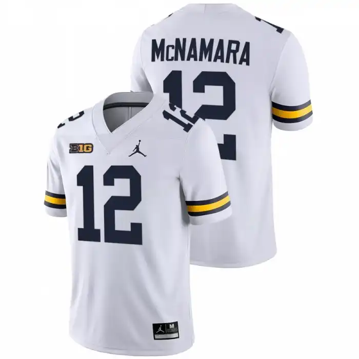 Michigan Wolverines Men's Cade McNamara #12 Game White College Football Jersey 2415LAZE0