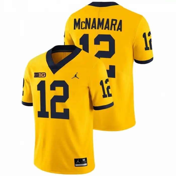 Michigan Wolverines Men's Cade McNamara #12 Limited Maize College Football Jersey 2415XQRP5