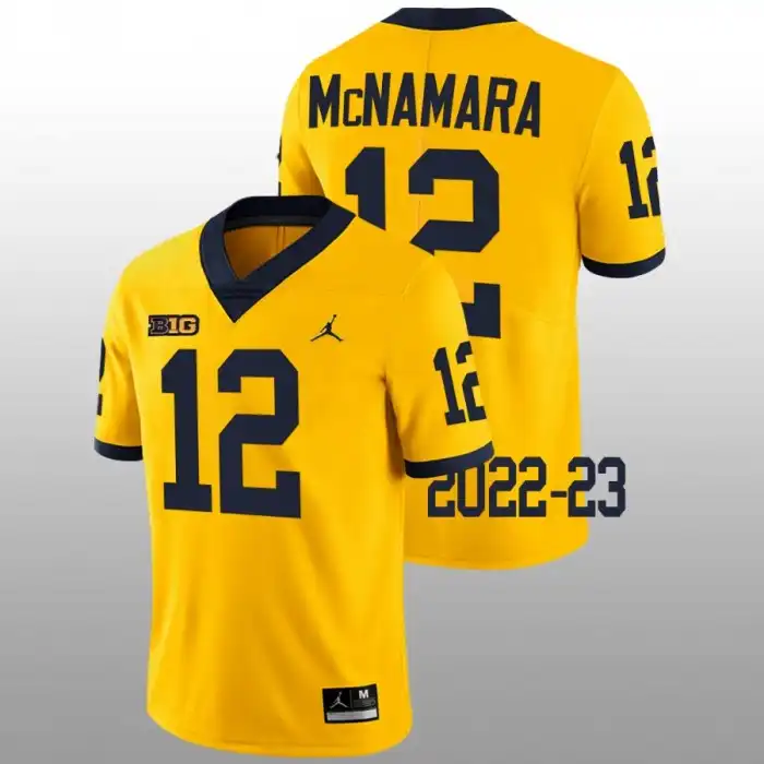 Michigan Wolverines Men's Cade McNamara #12 Maize Limited 2022-23 College Football Jersey 2415ZQTG1