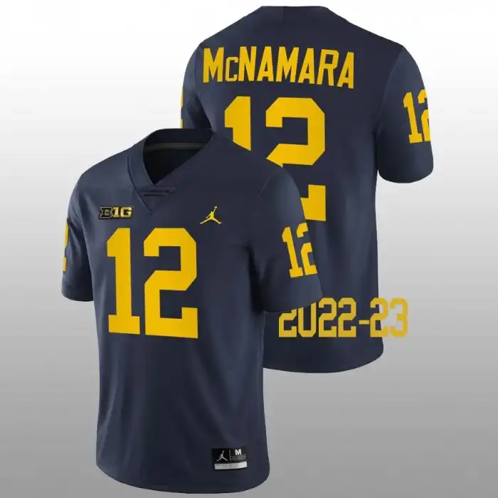 Michigan Wolverines Men's Cade McNamara #12 Navy 2022-23 Game College Football Jersey 2415NYLS1