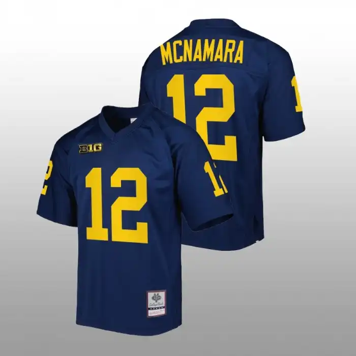 Michigan Wolverines Men's Cade McNamara #12 Navy Mitchell Ness Authentic College Football Jersey 2415KEXJ4