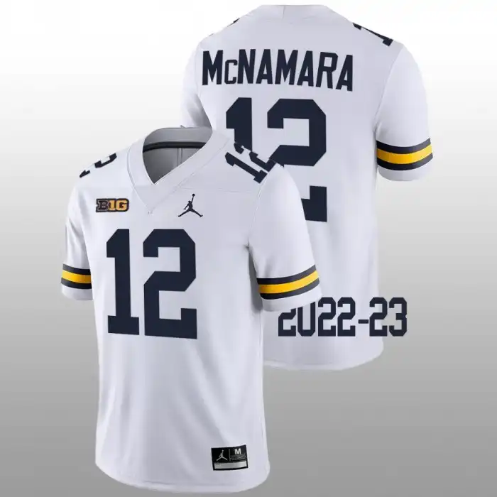 Michigan Wolverines Men's Cade McNamara #12 White 2022-23 Game College Football Jersey 2415KCWT8