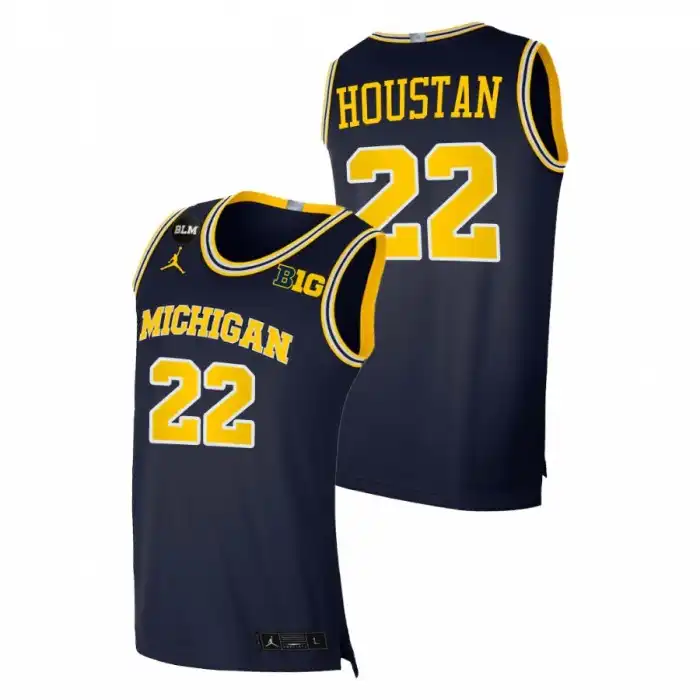 Michigan Wolverines Men's Caleb Houstan #22 Navy 2022-23 Limited College Basketball Jersey 2415NLMO8