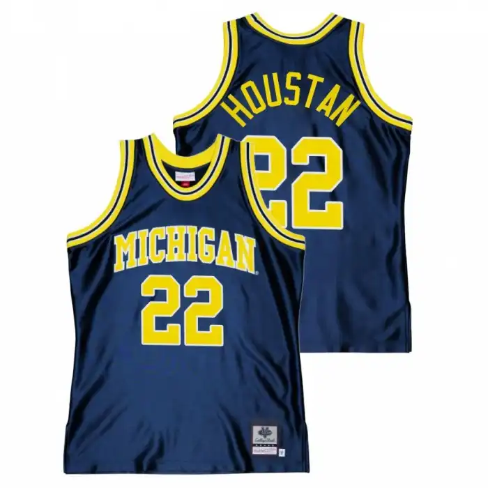 Michigan Wolverines Men's Caleb Houstan #22 Throwback Navy College Basketball Jersey 2415BLKC5