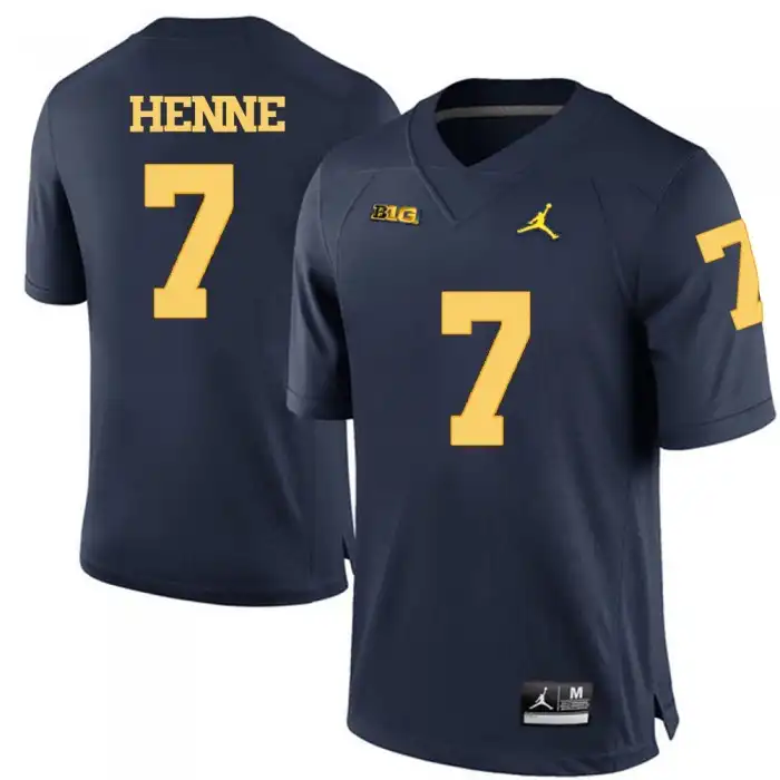 Michigan Wolverines Men's Chad Henne #7 Blue Navy College Football Jersey 2415BGVD7