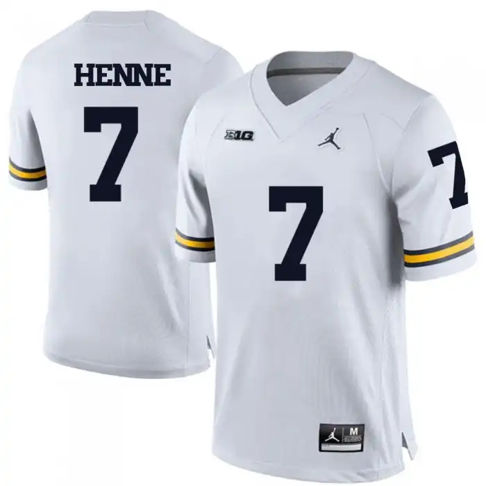 Michigan Wolverines Men's Chad Henne #7 White College Football Jersey 2415TFOT2