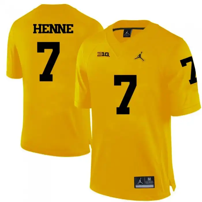 Michigan Wolverines Men's Chad Henne #7 Yellow College Football Jersey 2415TOXN7