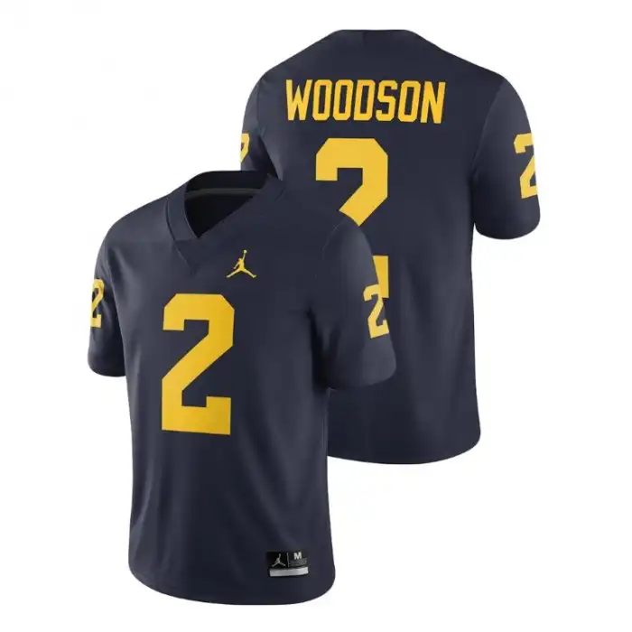 Michigan Wolverines Men's Charles Woodson #2 Alumni Navy 2018 Game College Football Jersey 2415OAAZ7