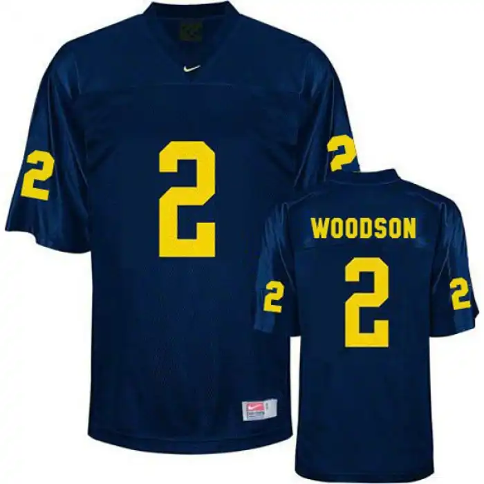 Michigan Wolverines Men's Charles Woodson #2 Blue College Football Jersey 2415HKMC4