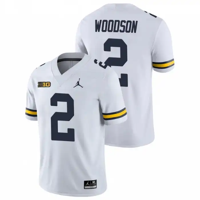 Michigan Wolverines Men's Charles Woodson #2 Game White College Football Jersey 2415NVCX5