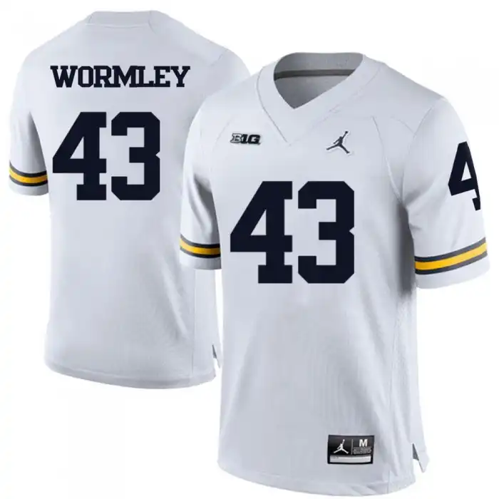 Michigan Wolverines Men's Chris Wormley #43 White College Football Jersey 2415CRUK0