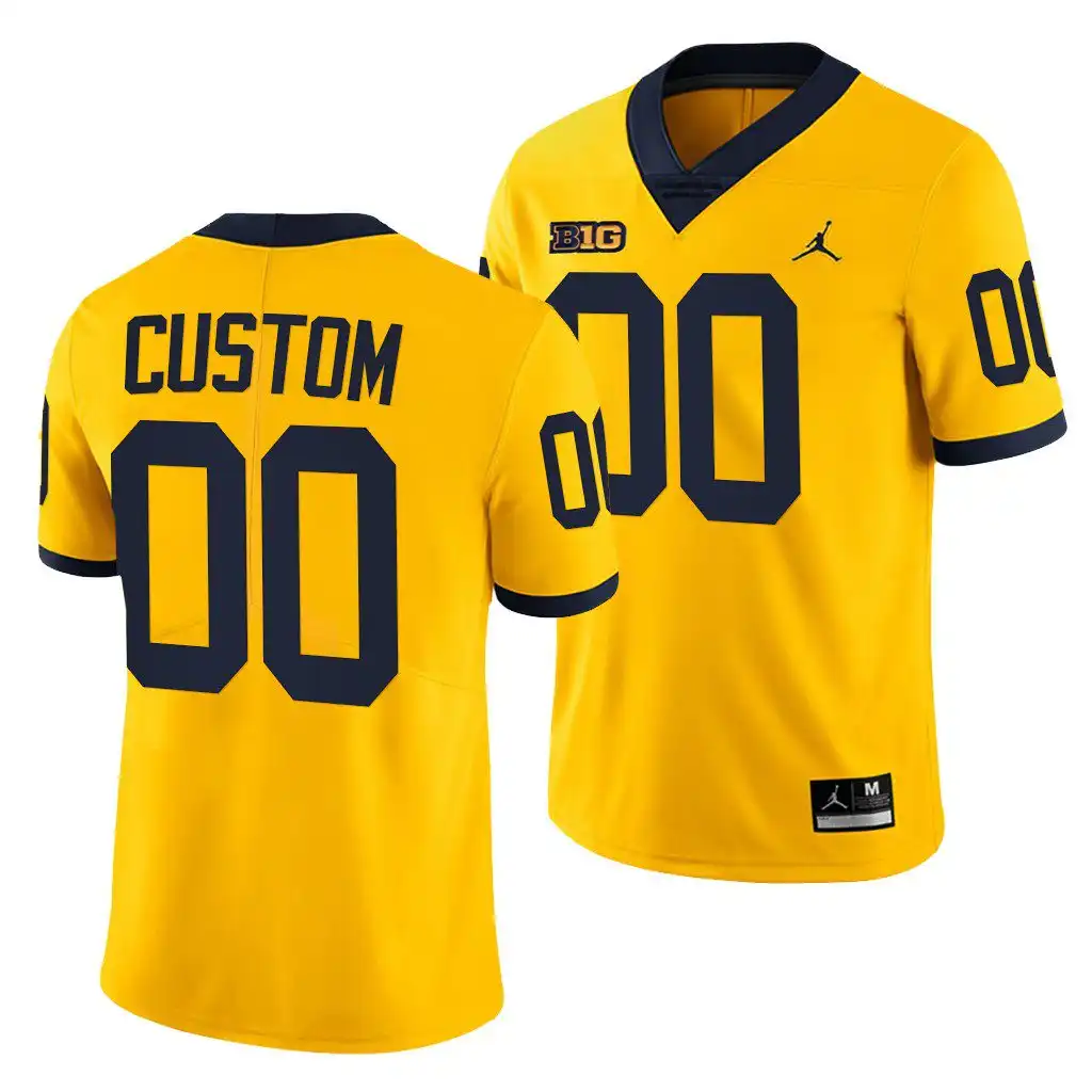 Michigan Wolverines Men's Custom #00 2021-22 Maize Limited College Football Jersey 2415TEUN3