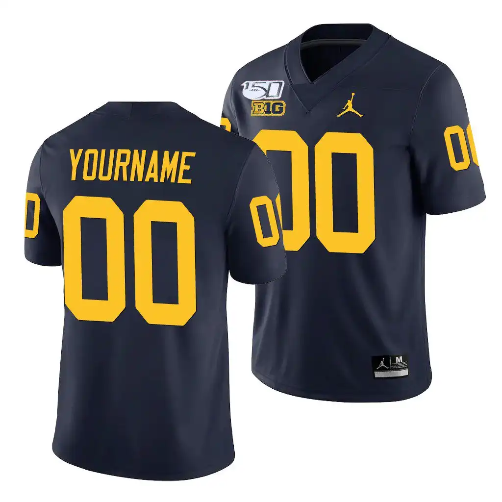 Michigan Wolverines Men's Custom #00 Alumni Navy Game Player College Football Jersey 2415RMQQ5