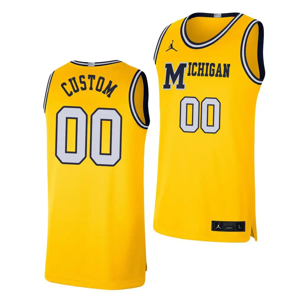 Michigan Wolverines Men's Custom #00 Limited Retro Maize College Basketball Jersey 2415TRFI1