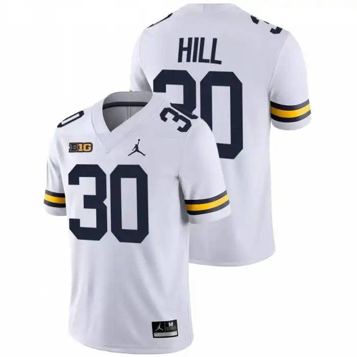 Michigan Wolverines Men's Daxton Hill #30 Game White College Football Jersey 2415SMNK0