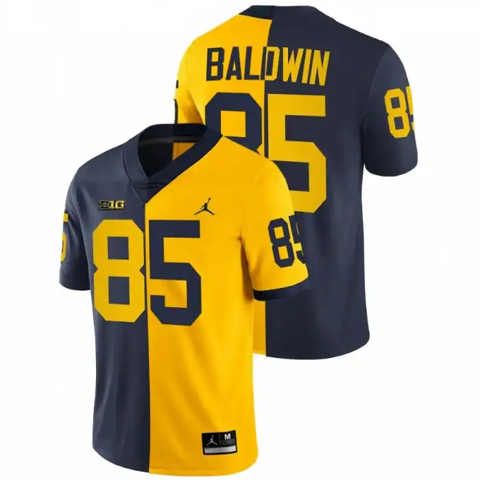 Michigan Wolverines Men's Daylen Baldwin #85 Navy 2021-22 Split Edition Maize College Football Jersey 2415HZYF5