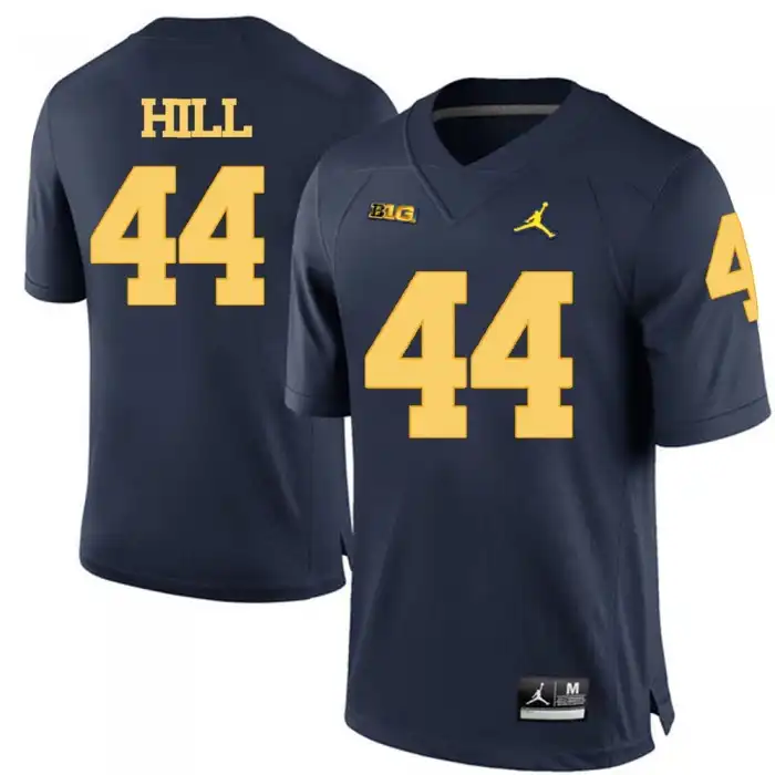 Michigan Wolverines Men's Delano Hill #44 Blue Navy College Football Jersey 2415LECU6