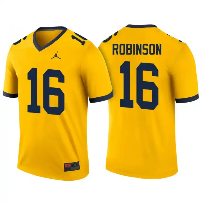 Michigan Wolverines Men's Denard Robinson #16 Player Color Rush Maize Performance Game College Football Jersey 2415VTOI3