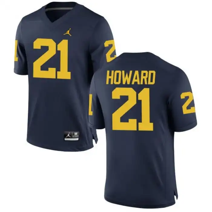 Michigan Wolverines Men's Desmond Howard #21 Navy College Football Jersey 2415BIHR6