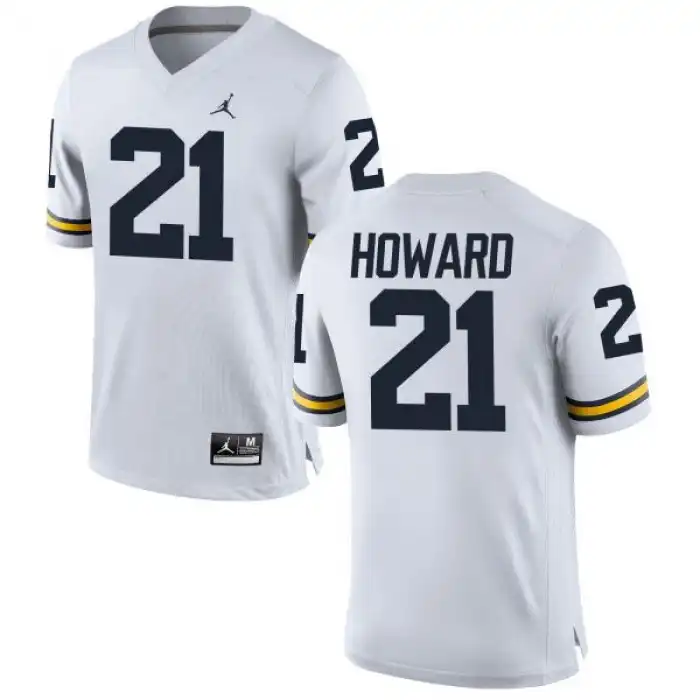 Michigan Wolverines Men's Desmond Howard #21 White College Football Jersey 2415DGAC5