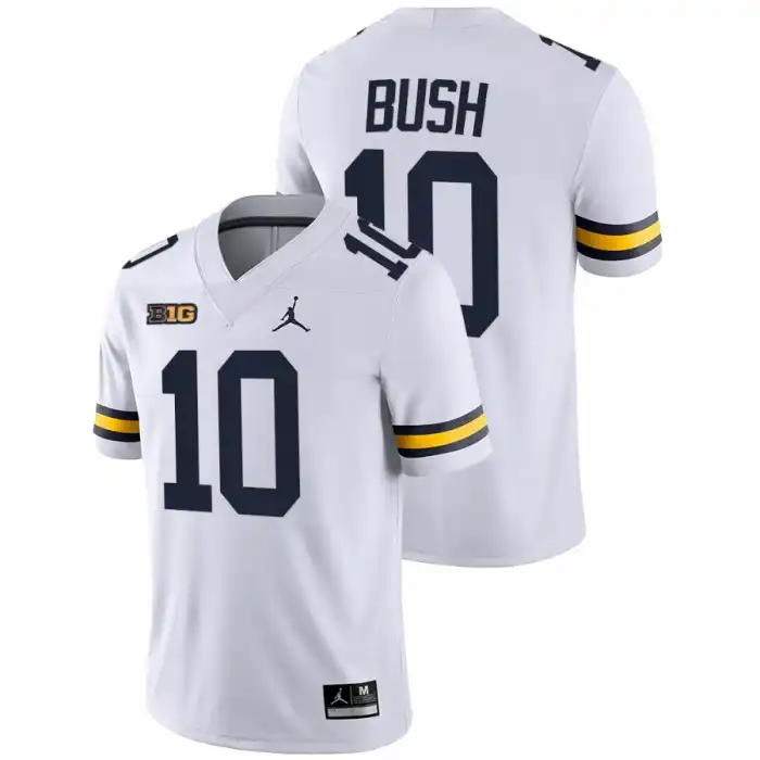 Michigan Wolverines Men's Devin Bush #10 NFL White Game Alumni College Football Jersey 2415XGJQ1