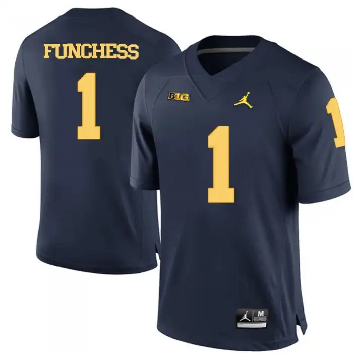 Michigan Wolverines Men's Devin Funchess #1 Blue Navy College Football Jersey 2415YVPG6