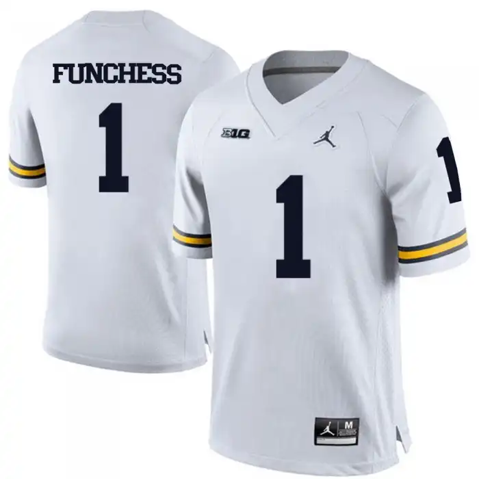 Michigan Wolverines Men's Devin Funchess #1 White College Football Jersey 2415TCAX0