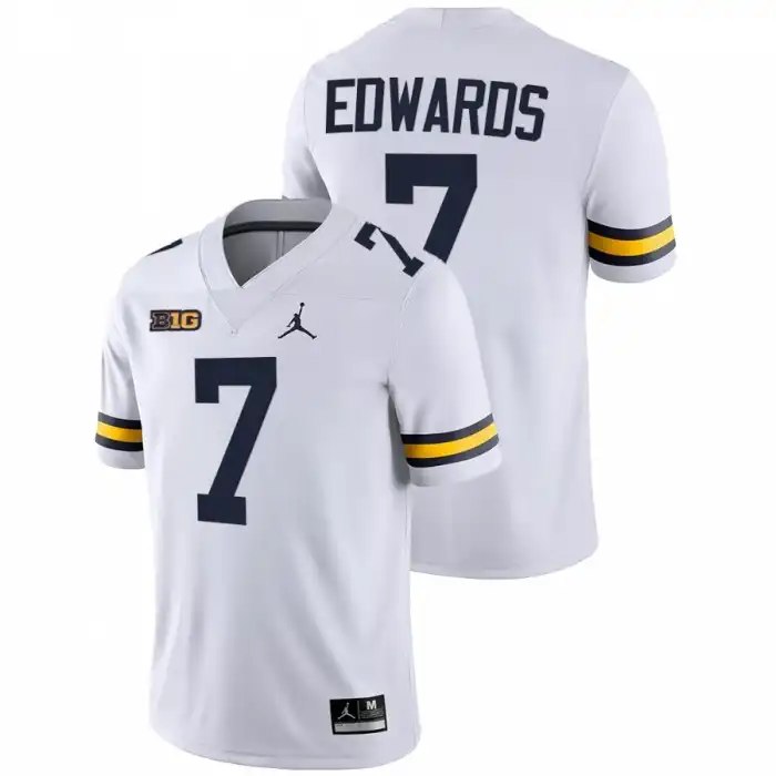 Michigan Wolverines Men's Donovan Edwards #7 Game White College Football Jersey 2415IZZK8