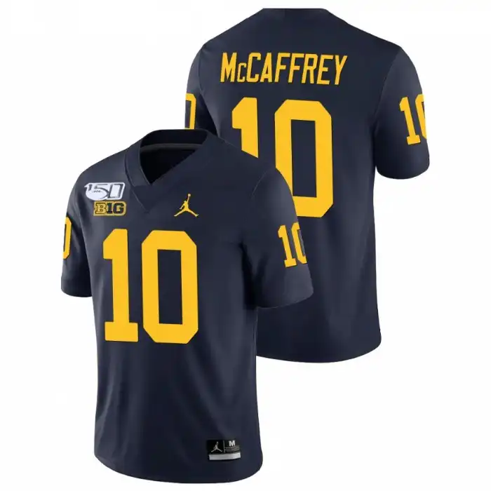 Michigan Wolverines Men's Dylan McCaffrey #10 Alumni Navy Game Player College Football Jersey 2415FNUC6