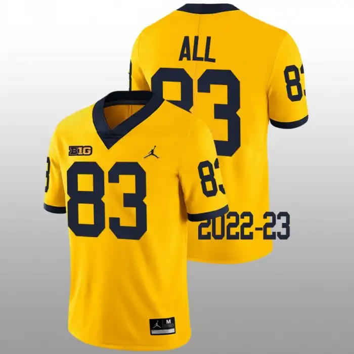 Michigan Wolverines Men's Erick All #83 Maize Limited 2022-23 College Football Jersey 2415DZRE5