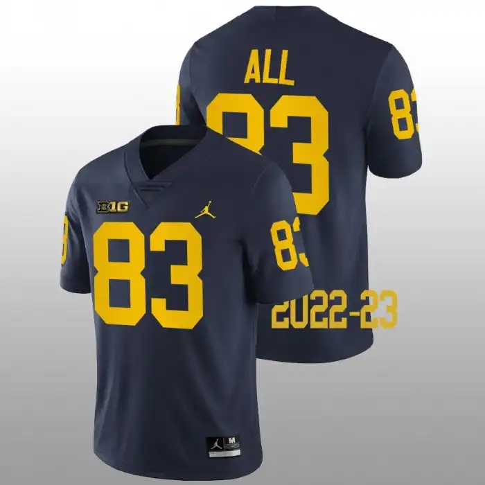 Michigan Wolverines Men's Erick All #83 Navy 2022-23 Game College Football Jersey 2415GWST3