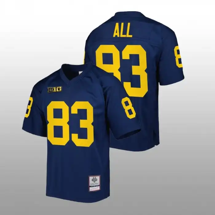 Michigan Wolverines Men's Erick All #83 Navy Mitchell Ness Authentic College Football Jersey 2415ZOAM6