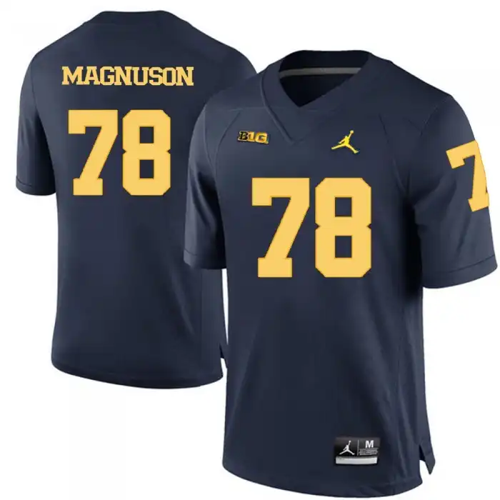 Michigan Wolverines Men's Erik Magnuson #78 Blue Navy College Football Jersey 2415PFKS0