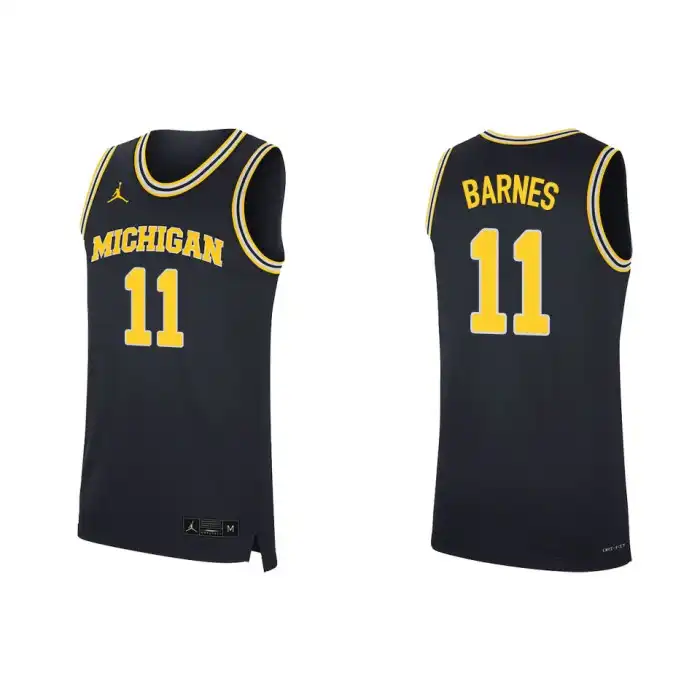 Michigan Wolverines Men's Isaiah Barnes #11 Navy Replica College Football Jersey 2415SXJR6